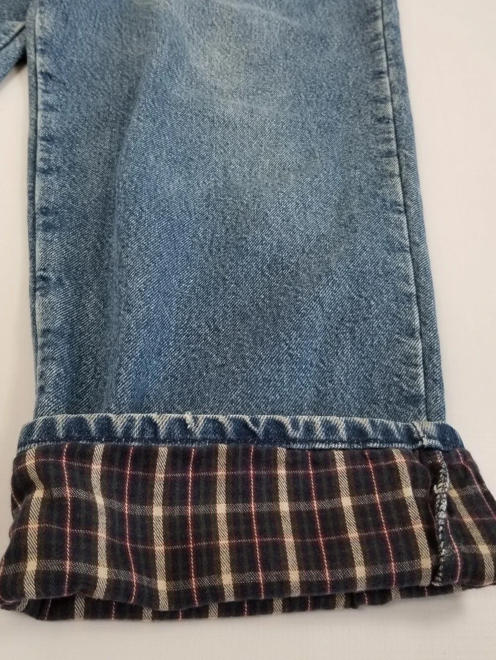LL Bean Relaxed Fit Flannel Lined Jeans Tag 38x30 Actual 37x29.5